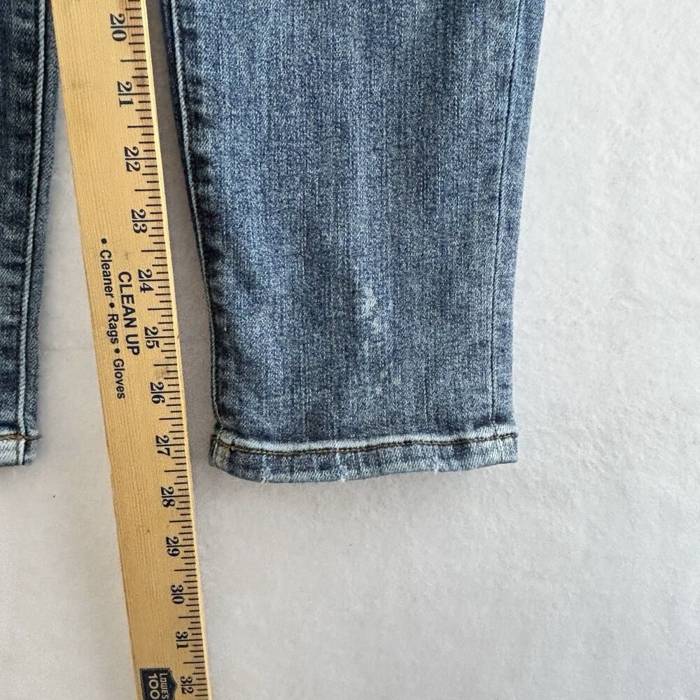 JUDY BLUE Blue Boyfriend Fit Skinny Jeans High Rise Distressed - Picture 8 of 11